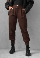 Material Hose joggery z guzikami Divine Charm Schwarz