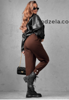 Material Hose joggery z guzikami Divine Charm Schwarz