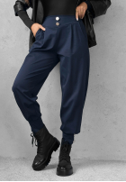Material Hose joggery z guzikami Divine Charm Schwarz