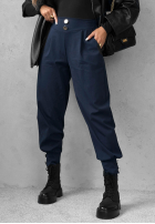 Material Hose joggery z guzikami Divine Charm Schwarz