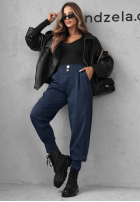Material Hose joggery z guzikami Divine Charm Schwarz
