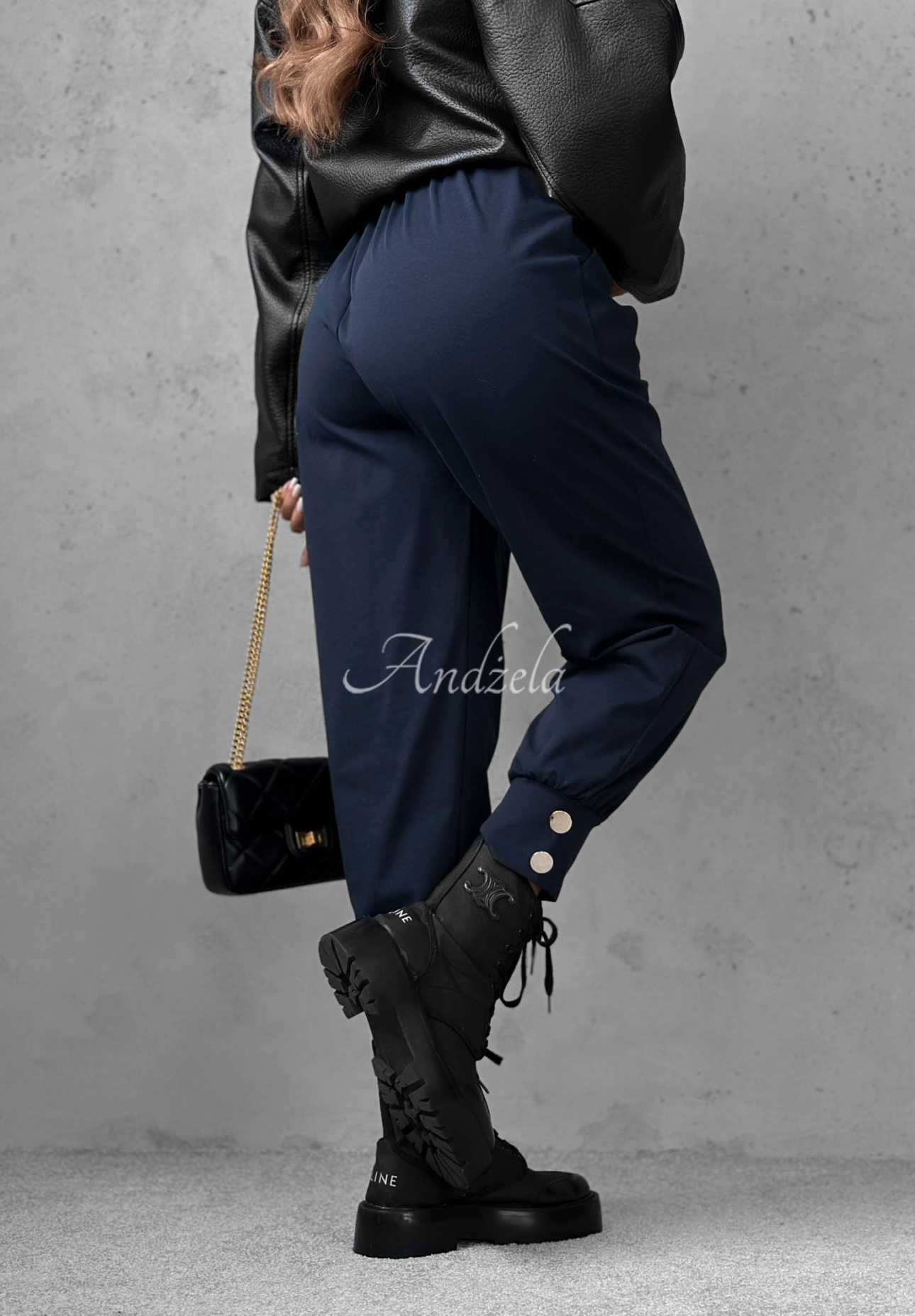 Jogginghose aus Viskose mit Knöpfen Divine Charm Dunkelblau