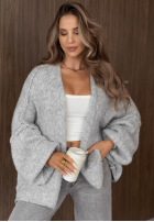 Pullover Cardigan oversize bez zapięcia Candle Nights Khaki