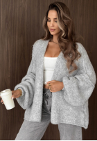 Pullover Cardigan oversize bez zapięcia Candle Nights Khaki