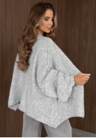 Pullover Cardigan oversize bez zapięcia Candle Nights Khaki