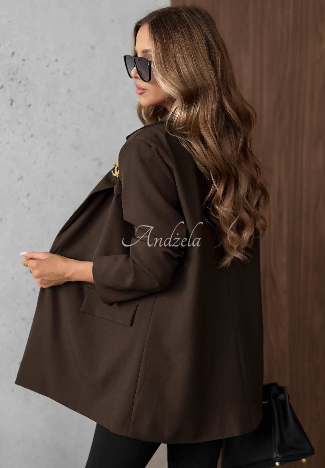 Eleganter Blazer mit Kragen Timeless Poise Schokoladenbraun