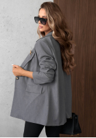 Elegancka Blazer z kołnierzem Timeless Poise Burgunderrot