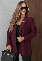 Elegancka Blazer z kołnierzem Timeless Poise Burgunderrot