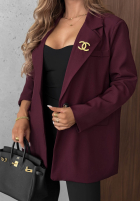 Elegancka Blazer z kołnierzem Timeless Poise Burgunderrot