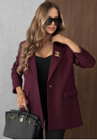 Elegancka Blazer z kołnierzem Timeless Poise Burgunderrot
