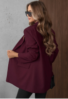 Elegancka Blazer z kołnierzem Timeless Poise Burgunderrot