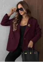 Elegancka Blazer z kołnierzem Timeless Poise Burgunderrot