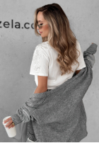 T-Shirt z ozdobnym napisem Favored Weiß