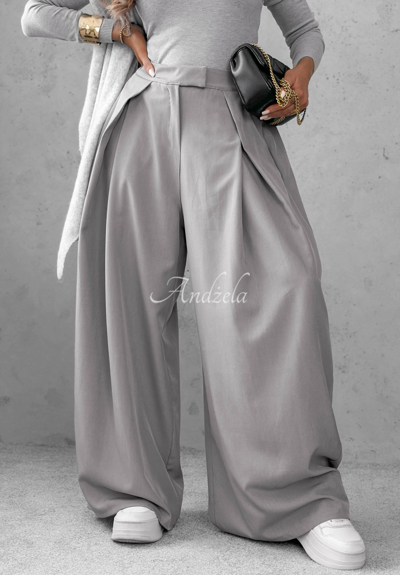 Elegante Hose mit Bügelfalten The Edition Grau