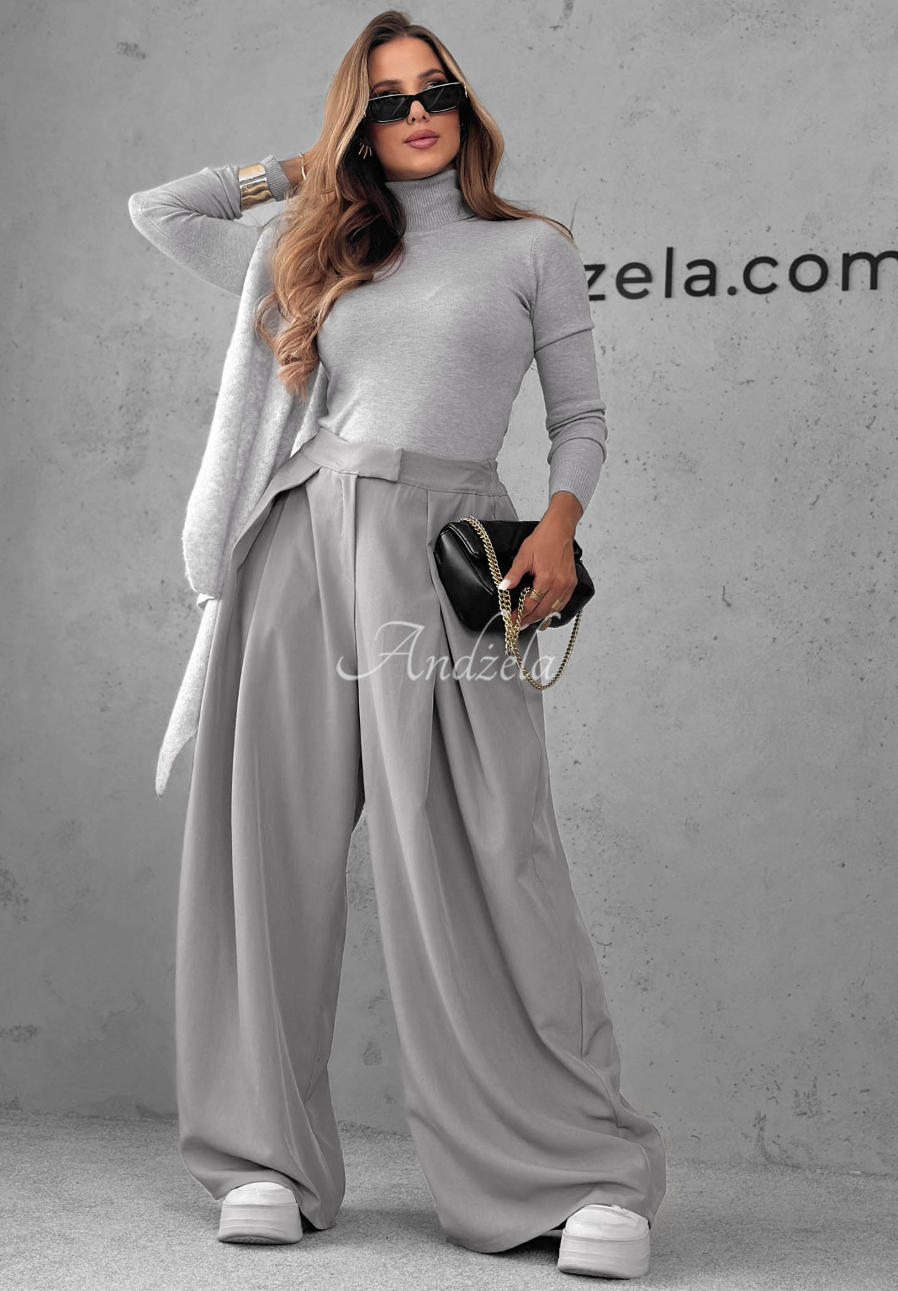 Elegante Hose mit Bügelfalten The Edition Grau