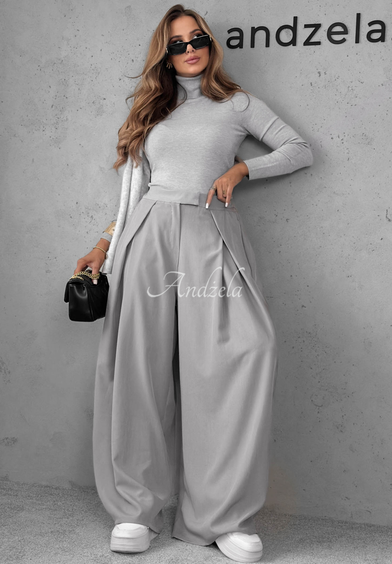 Elegante Hose mit Bügelfalten The Edition Grau