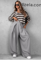 Bluse longsleeve w paski Mocha Touch Beige-Schokoladenbraun