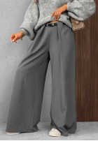 Eleganckie Hose wide leg z zakładkami Timeless Poise Schokoladenbraun