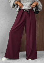 Eleganckie Hose wide leg z zakładkami Timeless Poise Schokoladenbraun