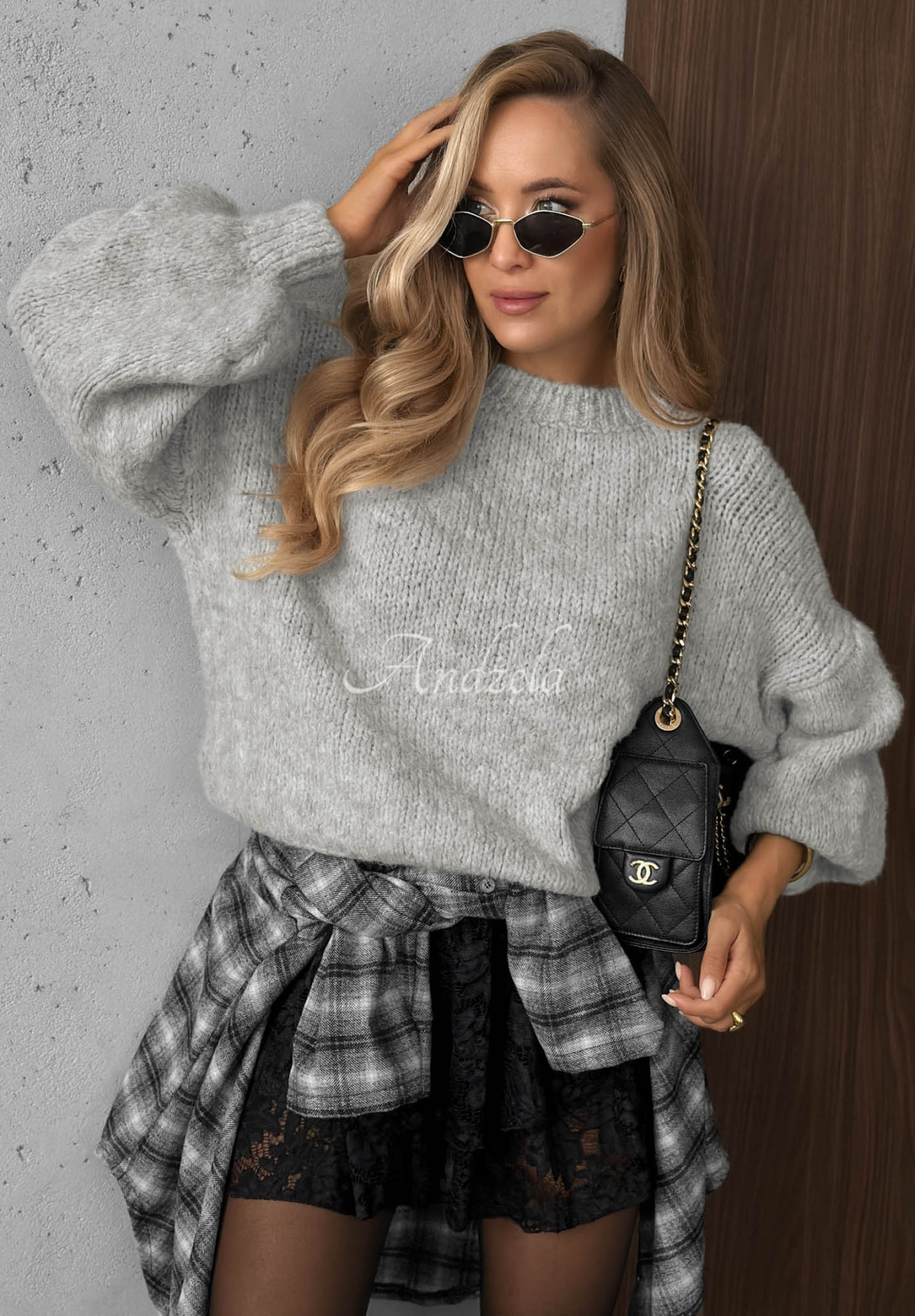 Weicher Oversize-Pullover mit Wolle und Viskose Cloud Babe Grau
