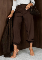 Eleganckie Hose joggery z gumką Taille Timeless Poise Grau