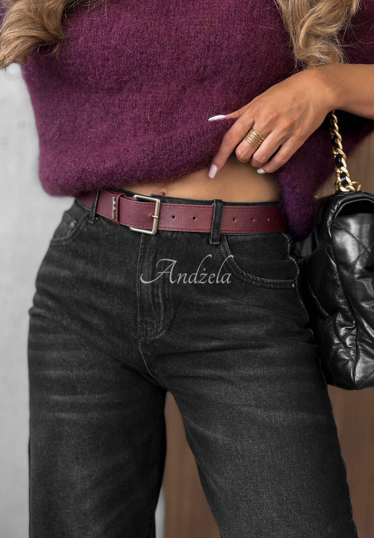 Ballon-Jeans mit Gürtel Nothing Serious Schwarz
