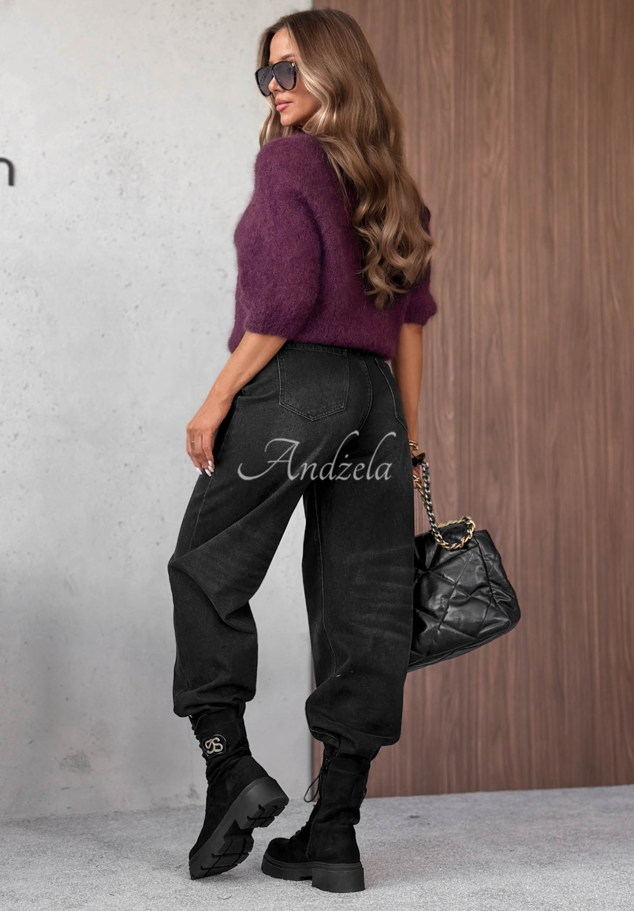 Ballon-Jeans mit Gürtel Nothing Serious Schwarz