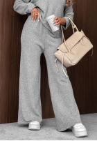 Dzianinowy Set Pullover i Hose wide leg Maple Darling Grau