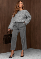Eleganckie Hose Chinohose Good Choices Grau