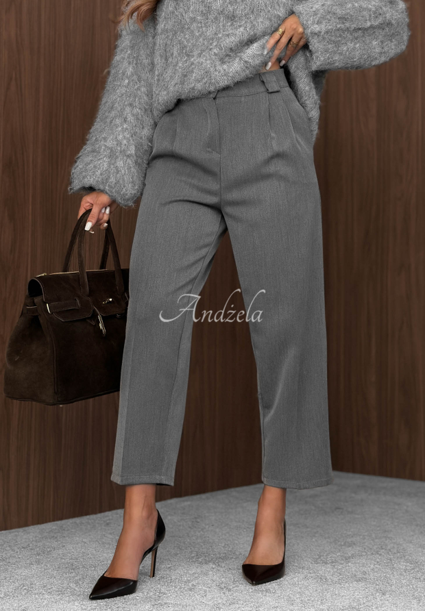 Elegante Zigarettenhose aus Viskose Good Choices Grau