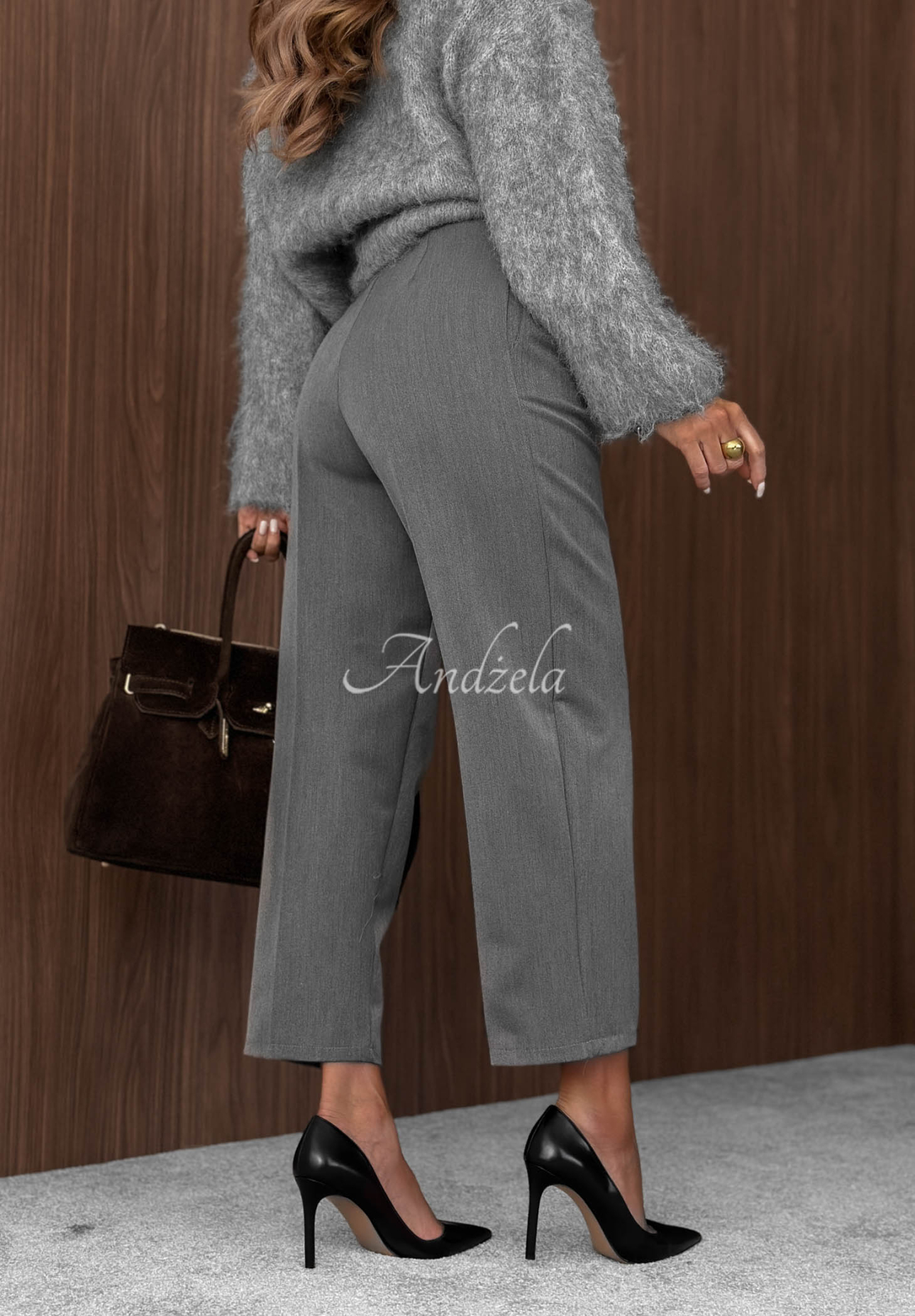 Elegante Zigarettenhose aus Viskose Good Choices Grau