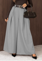 Material Hose wide leg z paskiem Simple Elegance Schwarz