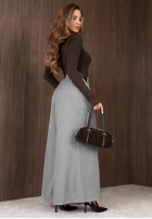 Material Hose wide leg z paskiem Simple Elegance Schwarz