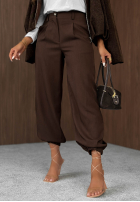 Eleganckie Hose joggery z gumką Taille Timeless Poise Grau