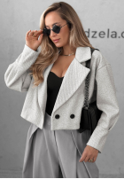 Krótki Mantel z kołnierzem Casual Calm Hellgrau