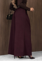 Material Hose wide leg z paskiem Simple Elegance Schwarz