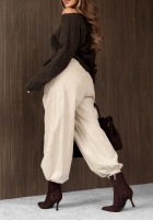 Material Hose joggery z paskiem Simple Edit Schokoladenbraun