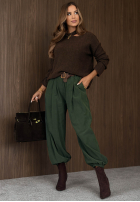 Material Hose joggery z paskiem Simple Edit Schokoladenbraun