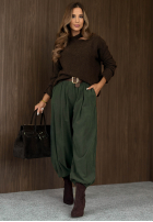 Material Hose joggery z paskiem Simple Edit Schokoladenbraun