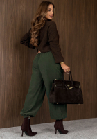 Material Hose joggery z paskiem Simple Edit Schokoladenbraun