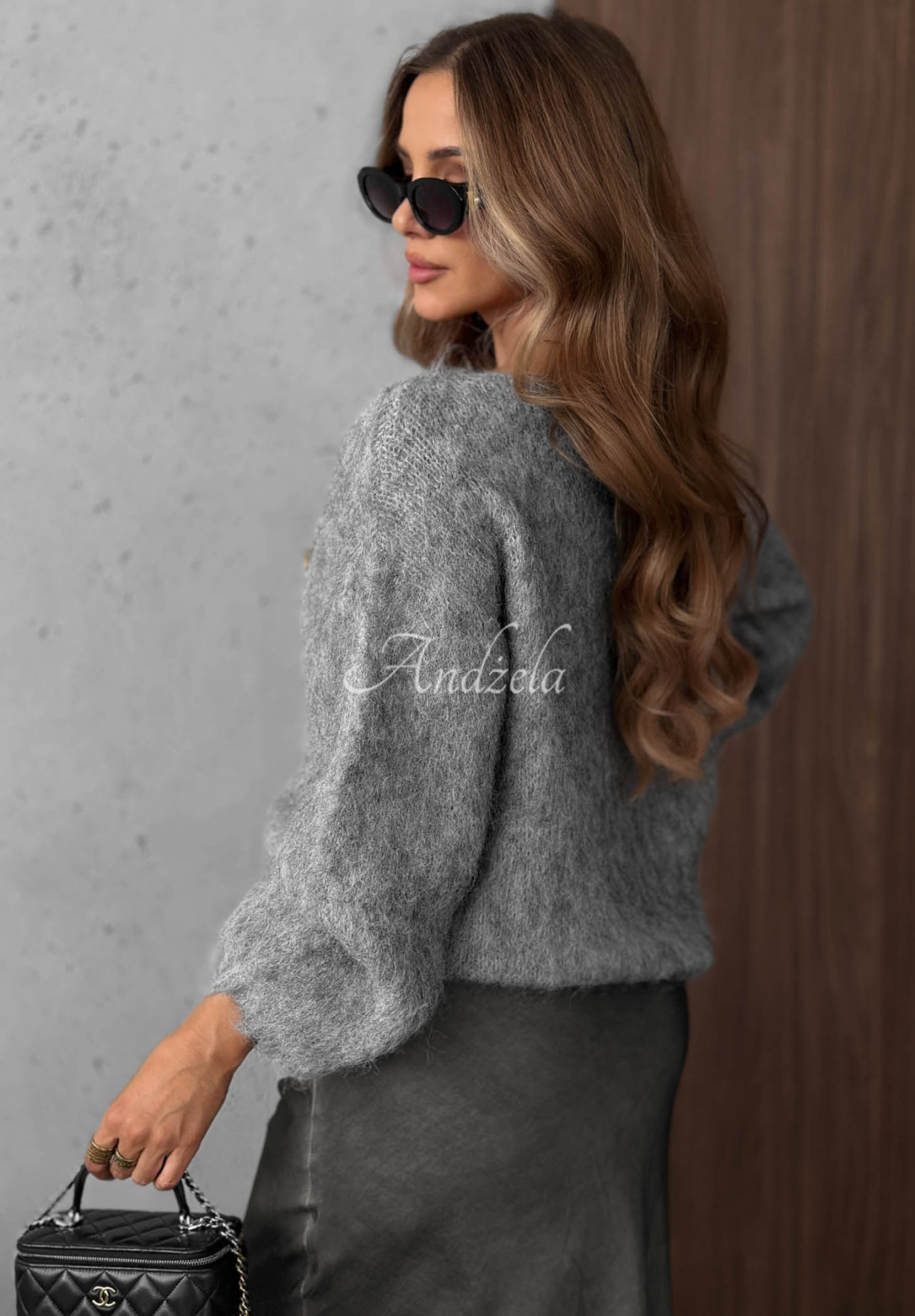 Viskose-Satinrock mit Spitze Subtle Lace Graphite