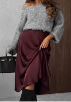 Satynowa Rock maxi Lost Mornings Schokoladenbraun