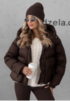Puchowa pikowana Jacke z kapturem North Meadow Schwarz