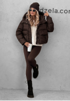 Puchowa pikowana Jacke z kapturem North Meadow Schwarz