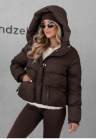 Puchowa pikowana Jacke z kapturem North Meadow Schwarz