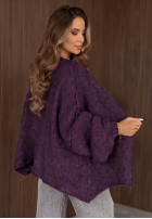 Cardigan oversize z wełną Be Gentle And Kind Beerenfarben