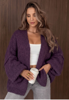 Cardigan oversize z wełną Be Gentle And Kind Beerenfarben