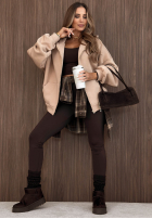 Sweatshirt z kapturem oversize Don't Tell Beige