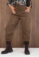 Hose Jeans banana z paskiem Think Twice Schwarz