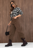 Hose Jeans banana z paskiem Think Twice Schwarz